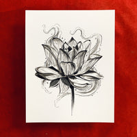 Lotus Ink Original Drawing