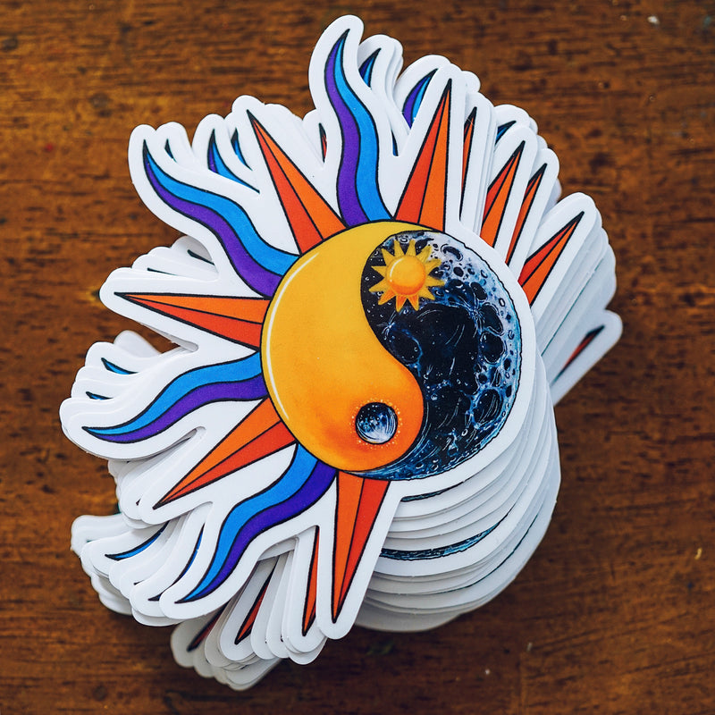 Sun And Moon Yin Yang Sticker