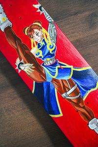 Chun Li Custom Skateboard