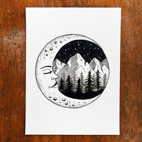 Moon Mountain Original Drawing